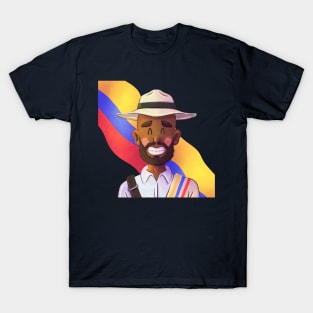 Afro Colombian Dad Watercolor T-Shirt